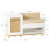 SoBuy πάγκος εισόδου FSR128-W λευκό-φυσικό 100x35x60cm 3