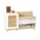 SoBuy πάγκος εισόδου FSR128-W λευκό-φυσικό 100x35x60cm 16