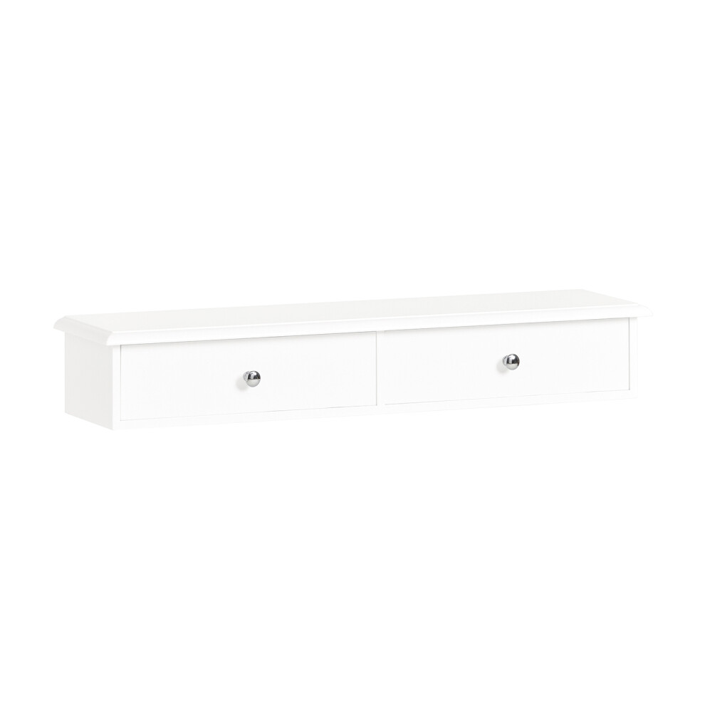 Sobuy FRG43-W Mensola Con Cassetti, Libreria, Porta Gioielli A Chiavi,Bianco
