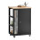 SoBuy Compact Kitchen Trolley with Storage, Black 14