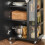 SoBuy Compact Kitchen Trolley with Storage, Black 6
