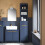 SoBuy Ψηλό Ντουλάπι Μπάνιου BZR112-B Μπλε 35x30x170 cm 13