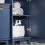 SoBuy Ψηλό Ντουλάπι Μπάνιου BZR112-B Μπλε 35x30x170 cm 5