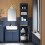 SoBuy Ψηλό Ντουλάπι Μπάνιου BZR112-B Μπλε 35x30x170 cm 14