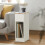 SoBuy Nachttisch Set 2-tlg, schmal mit Schublade 4