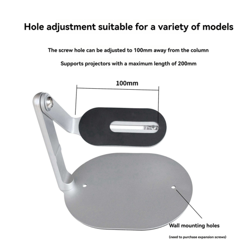Adjustable Projector Stand 1/4 Base 360 Degree Rotating Desktop for Mini 2