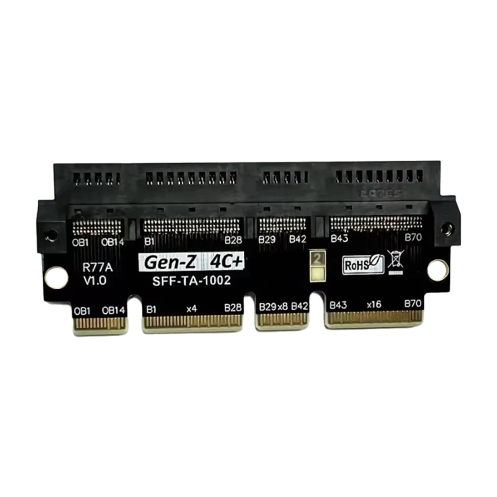 Pcie5.0 X16 To Gen-Z 4C+ Adapter Card Edsff Raised Test And Protection Support Gen5 Pci-E 5.0 512Gbps Gold 4852689481726