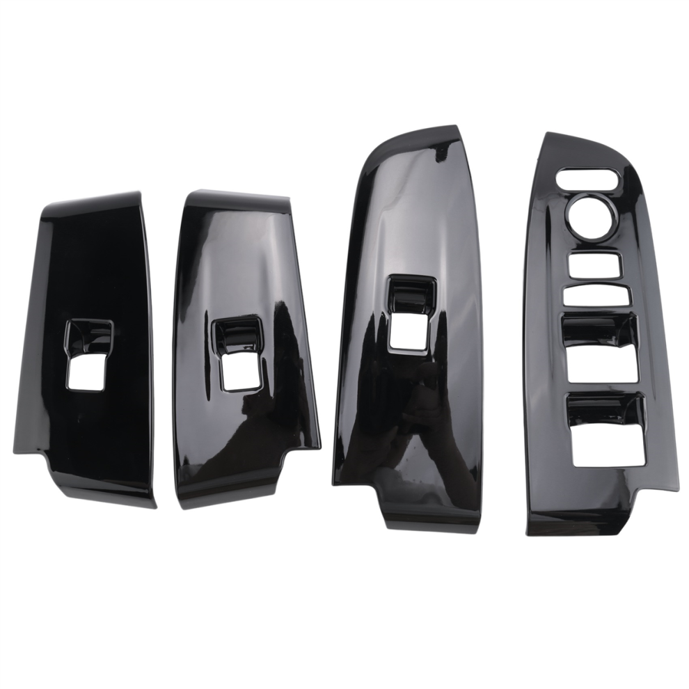 Car Glossy Window Glass Lift Button Switch Cover Trim Door Armrest Panel For -V Vezel 2021 2022 Lhd Black 4851371750638