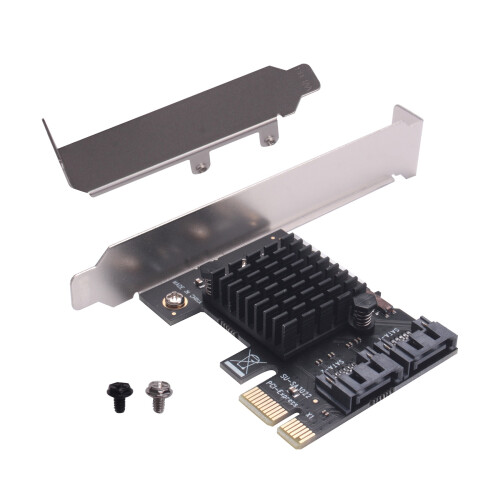 PCIe to 3.0 6G SSD Adapter PCI-E PCI Express X1 Controller Expansion Card Riser Add on Mining 2