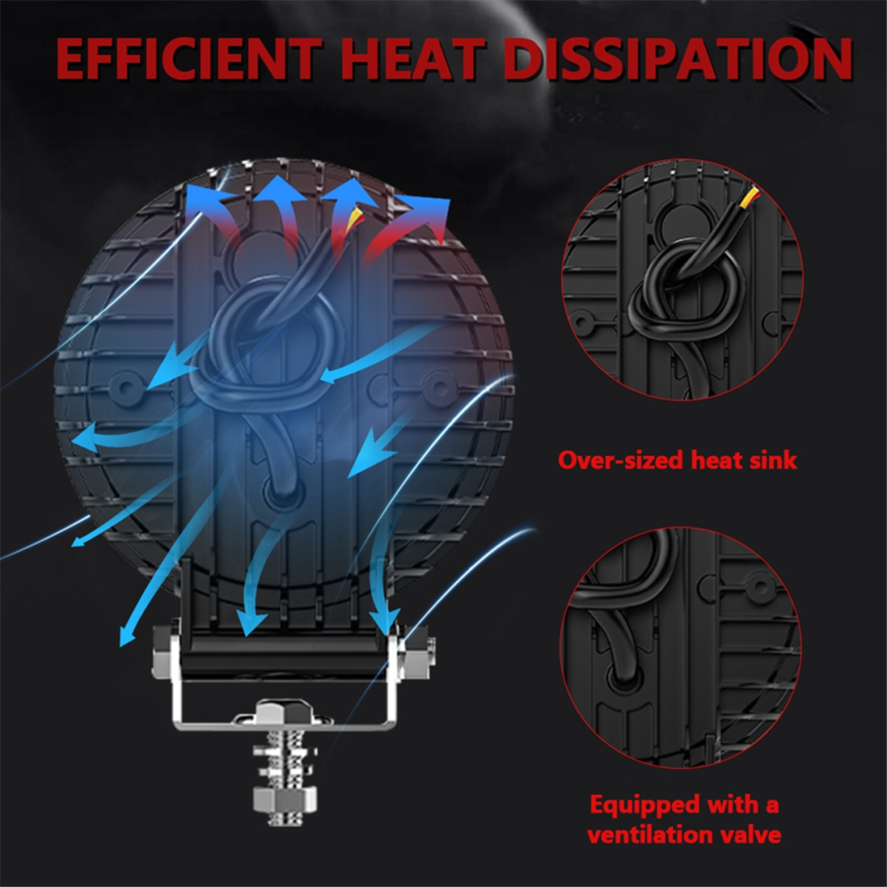 Round 4 Inch Car Led Work Lights Flash Spotlights Drl For Truck Atv Utv Suv Motorcycle Cart Trailer Boat 4851371748550
