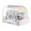 Portable Baby Bottle Drying Rack with Dustproof Lid, Removable Drip Tray, and Compact Storage Design White 1