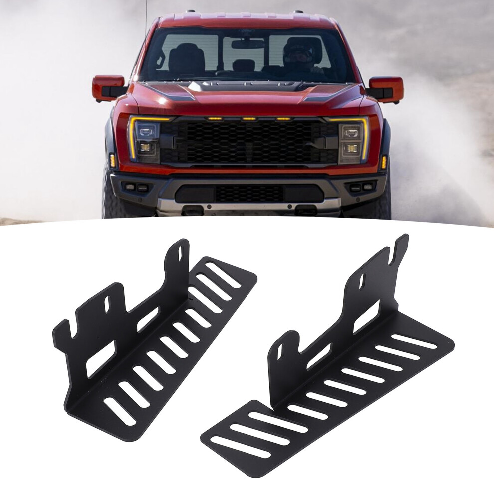 2 StüCk Nebelscheinwerfer-Halterungen Links Und Rechts Aus Aluminiumlegierung In Schwarz FüR Raptor 2022 Bis 2023-image