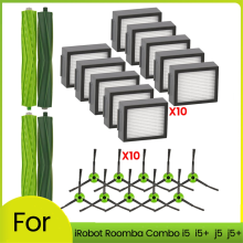 24PCS Replacement Parts for Combo I5, I5+, J5, J5+ Robot Vacuum Cleaner Roller Side Brushes Filters