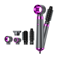 5in1 Electric Hair Dryer Hot Air Brush Multifunctional Straightener Negative Ion Curler Blow StylingSet,B(EU)
