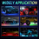 RGB LED Rock Lights, Multifunction Neon Underglow Waterproof Light with APP Control Multicolor Lights for ATV UTV SUV,B 9