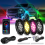 RGB LED Rock Lights, Multifunction Neon Underglow Waterproof Light with APP Control Multicolor Lights for ATV UTV SUV,B 4