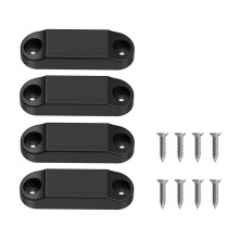 RV Magnetic Baggage Door Catch, Holder to Keep Open, Storage Latch for RV, Trailer Black