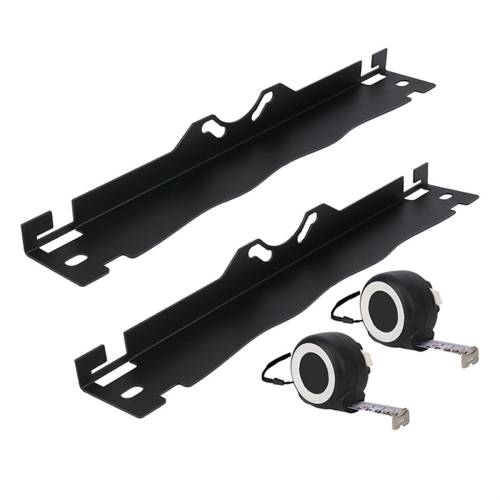 Universal Car Wheel Alignment Plate Tool Toe Board with 2 Tape Measures for SUV Black