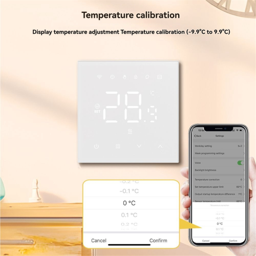 Tuya WiFi Smart Temperature Controller 100-240V 3A Water Heating Compatible with and Home White 2