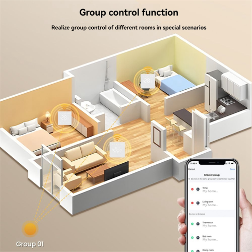 Tuya WiFi Smart Temperature Controller 100-240V 3A Water Heating Compatible with and Home White