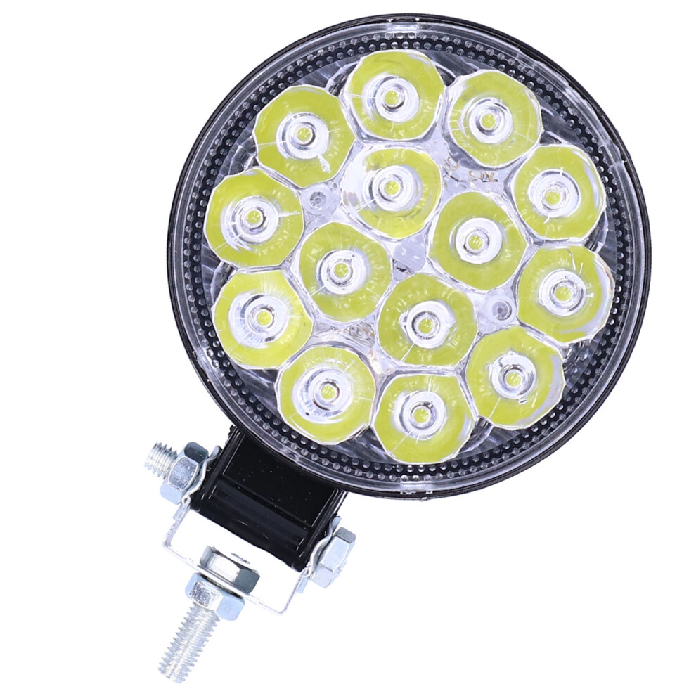 42W 14Led Round Work 6000K 3000Lm Waterproof Ip67 For Car Motorcycle Light 8781333477524