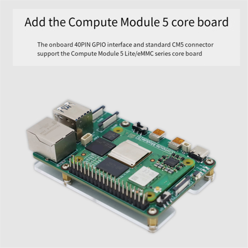For CM5 Basic Expansion Board Type A Compute Module 5 IO Base USB3.0 2