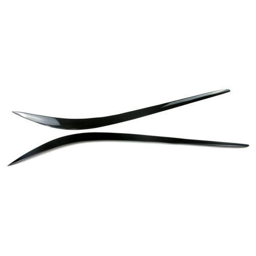 For 2015-2024 Glossy Black Car Headlight Eyelid Eyebrow Trim 2