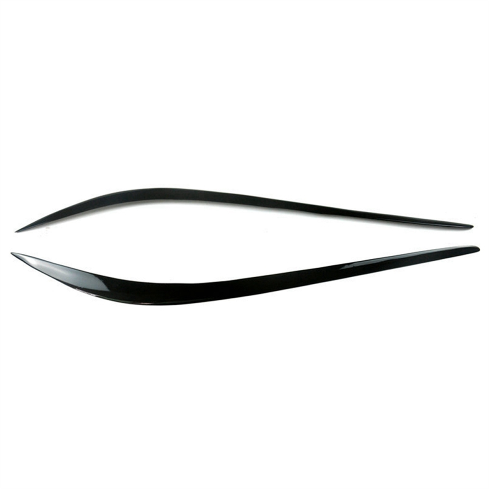 Saudism For 2015-2024 Glossy Car Headlight Eyelid Eyebrow Trim Black