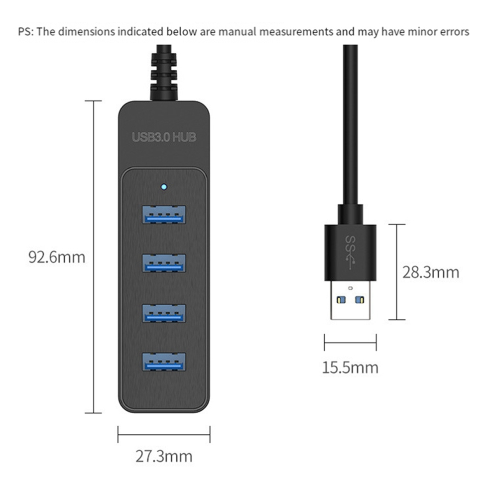 4-Port High-Speed Usb 3.0 Hub 50Cm Splitter Adapter, Expansion Dock For 5/ Robot Car 4851371771756
