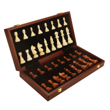 Chess Set Wooden Folding Big Traditional Classic Handwork Solid Wood Pieces Walnut Chessboard Children Gift Board Game