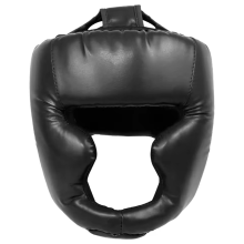 Full Face Boxing Headgear Adjustable Head Guard Karate Muay Thai Training Protection Children Black