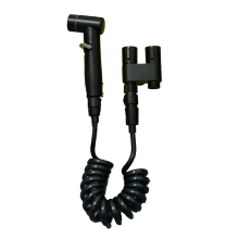 Stainless Steel Household Toilet Handheld Bidet Double Outlet Angle Valve Pressurized Nozzle Flushing Device Black