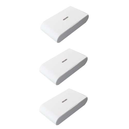 3pcs 433MHz Wireless Vibration Glass Break Detector, Adjustable Sensitivity, Compatible with Alarm Systems White 1