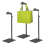 Purse Display Stands, 3 Pack Rack Stainless Steel Handbag Stand Adjustable Height Black 3