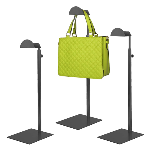 Purse Display Stands, 3 Pack Rack Stainless Steel Handbag Stand Adjustable Height Black 2