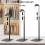 Purse Display Stands, 3 Pack Rack Stainless Steel Handbag Stand Adjustable Height Black 7