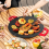 Electric Griddle - Smokeless BBQ Grill Baking Trays, Nonstick Cooking Pan Pancake Maker EU Plug 6