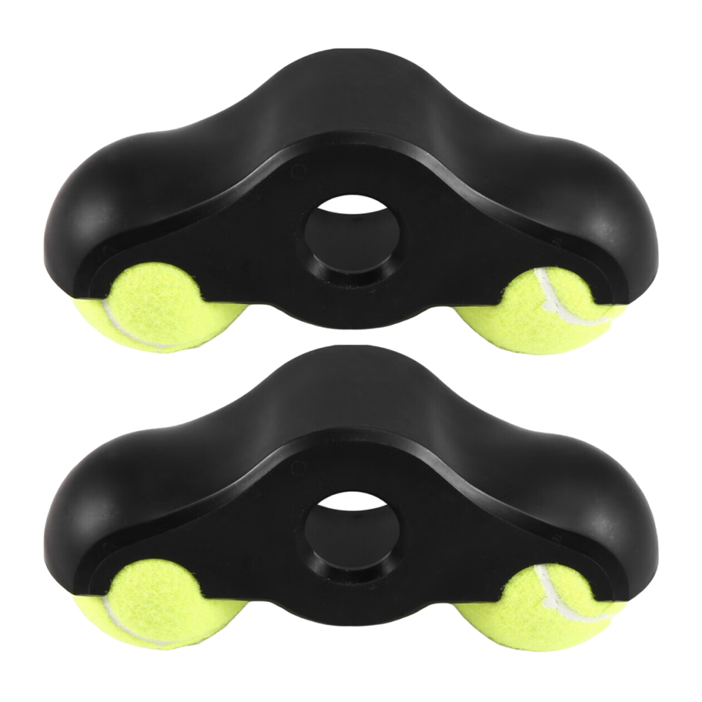 Saudism 2Pcs Indoor Bike Cushioned Foot Pad Noise Reduction And Anti-Friction Floor Tennis Pads For (With Ball)