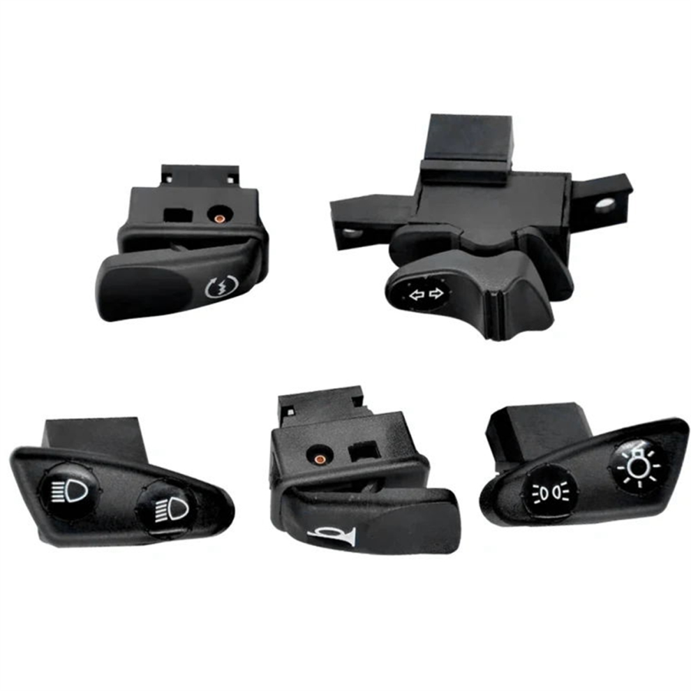 Motorcycle Switch Button For Horn Turn Signal High Low Beam Headlight Switches Black 4851371782851