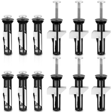 12Pcs Toilet Screws Replacement Kit, Universal Seat Bolts with Washer Screw Nut, Quick Firm Fixing Cover