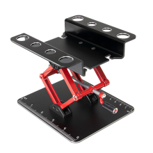 Metal RC Car Repair Work Stand Adjustable Height Assembly Platform for 1/8 1/10 1/14 Scale Black