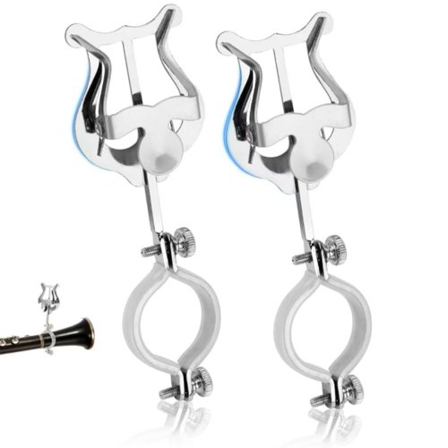 2Pcs Clarinet Lyre Holder Music Clip for Marching Band Sheet Stand Practicing Beginners 2