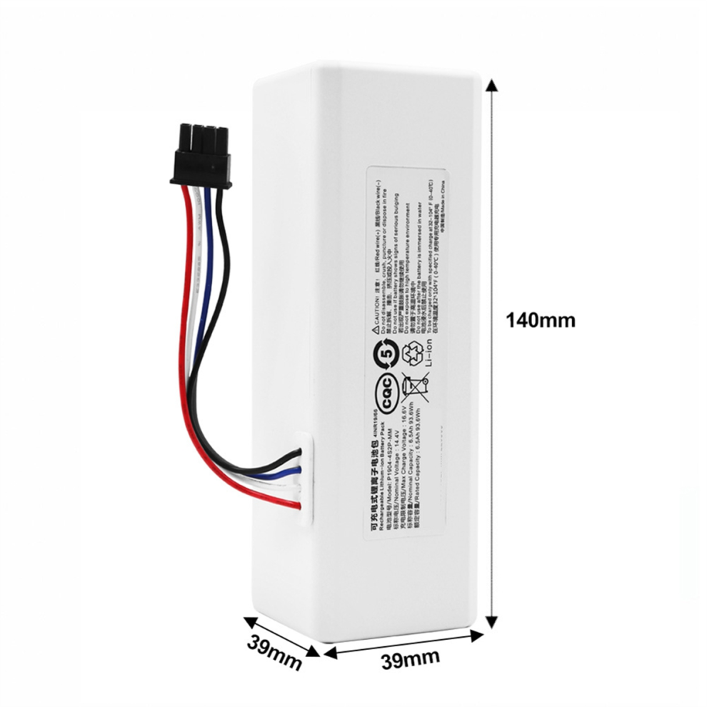 6500Mah 14.4V Rechargeable Li-Ion Battery Replacement For Mija 1C Stytj01zhm Robot Vacuum Cleaner 4851371789751