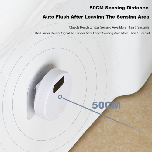 External Toilet Flushing Button Induction Flusher ABS for Automatic & Water Conservation 2