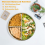 4Pack Stainless Steel Plates, 8Inch 3 Section Round Divided Plates Portion Control Partition Plate for Camping 7