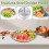 4Pack Stainless Steel Plates, 8Inch 3 Section Round Divided Plates Portion Control Partition Plate for Camping 4