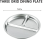 4Pack Stainless Steel Plates, 8Inch 3 Section Round Divided Plates Portion Control Partition Plate for Camping 10