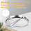4Pack Stainless Steel Plates, 8Inch 3 Section Round Divided Plates Portion Control Partition Plate for Camping 8