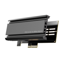 PCIE 5.0 X4 to NVME Adapter Card 4X SSD Converter M.2 with Aluminum Heatsink for PC Computer