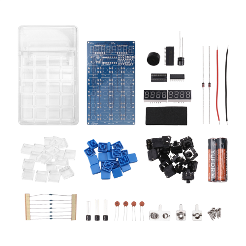 DIY Calculator Kit LED Display Electronic Making with Battery SMD Soldered for Solder Project B 2
